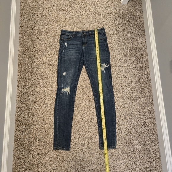 Eunina Jeans Women's Lauren Mid Rise Skinny Distressed Jeans Size 5 - Picture 6 of 12